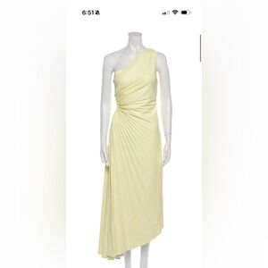 A.L.C. Delfina Dress in Soft Yellow pleather